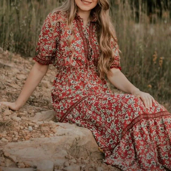 Max studio floral tiered maxi dress - Picture 3 of 11